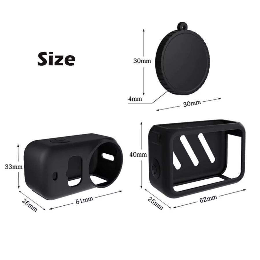 3er-Set Silikon-Schutzhüllen mit Objektivdeckel und Trageband für DJI Osmo Nano, kratzfeste Abdeckung in weichem Material - Bild 5