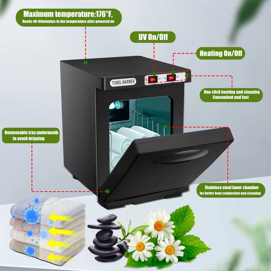 Betuyoo UV-Sterilisator und Handtuchwärmer mit Aluminiumkammer, 5L, Schwarz - Bild 5