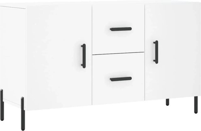 vidaXL Sideboard Weiß Modern aus Holzwerkstoff und Metall B/T/H: 100 x 36 x 60 cm - Bild 1