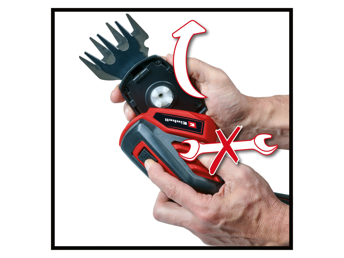Einhell Akku-Gras- und Strauchschere GC-CG 3,6/70 Li in Rot/Schwarz - Bild 3