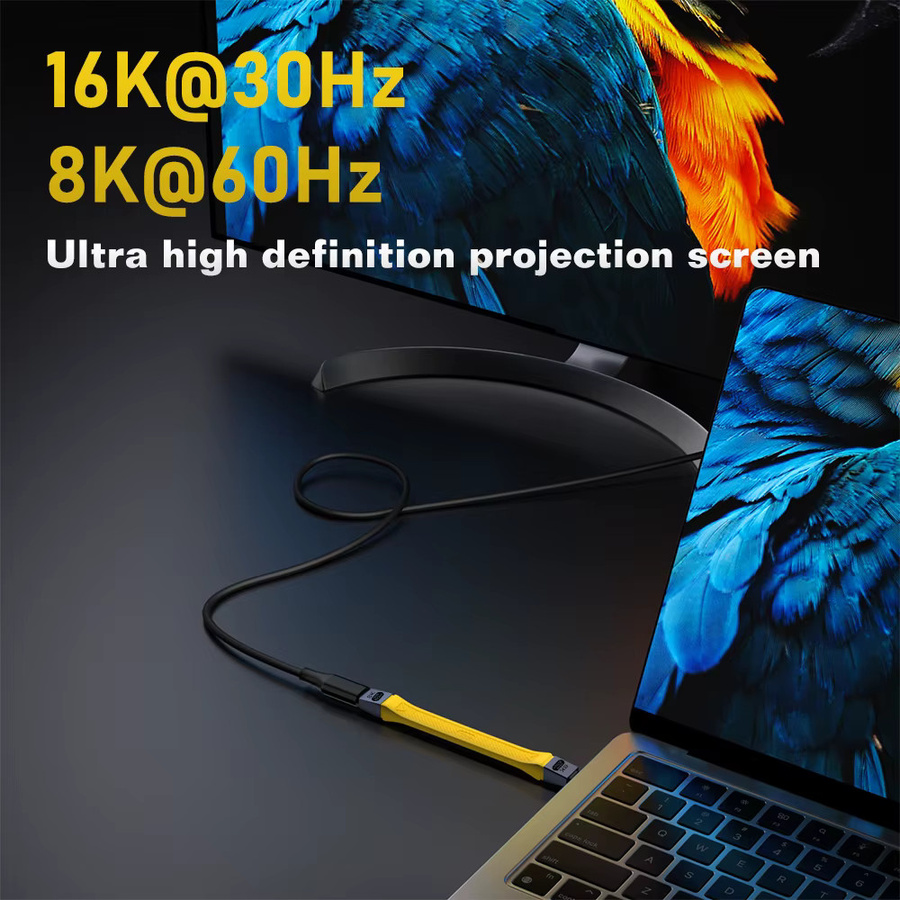 UGOURD Thunderbolt 5 USB4 2.0 Typ-C Kabel mit 80Gbps und 120Gbps Modus, unterstützt 240W PD, kompatibel mit Thunderbolt 4 und 3 - Bild 2