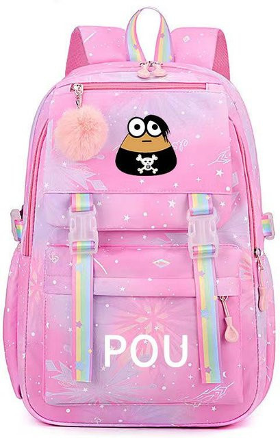 3-teiliges Schulrucksack-Set für Schüler in Pink aus Oxford-Stoff mit Federmäppchen und Schultergurt, B/T/H: 47 x 30 x 15 cm - Bild 1