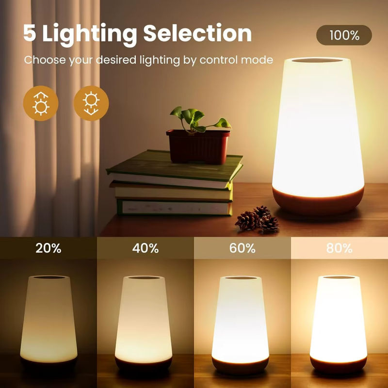 Dimmbare USB-wiederaufladbare LED-Touch-Nachtlampe mit 13 RGB-Farben für Kinder und Schlafzimmer, Multicolor - Bild 3