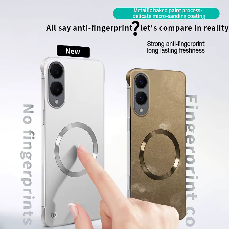 Magnetische MagSafe Schutzhülle für Samsung Galaxy S25 S24 S23 S26 Ultra S22 Plus A56 5G Armor Cover in Grün mit mattem Metall-Design und dünnem PC-Rahmen - Bild 5