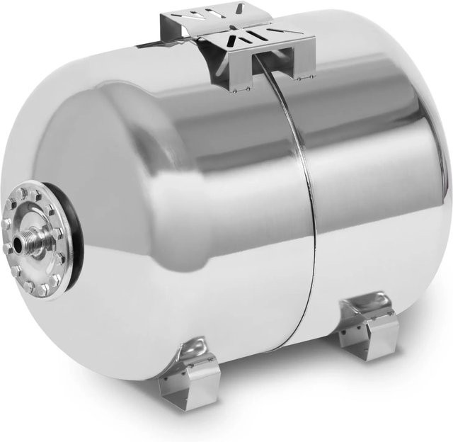 Eberth Druckkessel Edelstahl Silber 100 l 6 Bar 1 Zoll Anschluss - Bild 1