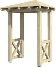 Skan Holz Haustür-Vordach Wesel 4 aus nordischer Fichte in Natur Beige, B/T: 188 x 126 cm - Bild 1
