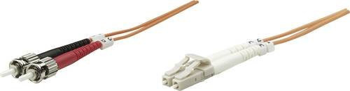 Intellinet 471312 Glasfaser LWL Anschlusskabel Multimode OM1 Orange 2,00 m mit 1x LC-Stecker und 1x ST-Stecker 62,5/125 µ - Bild 1