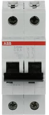 ABB S202M-C0.5 Leitungsschutzschalter 0,5A 400V in Weiß - Bild 1