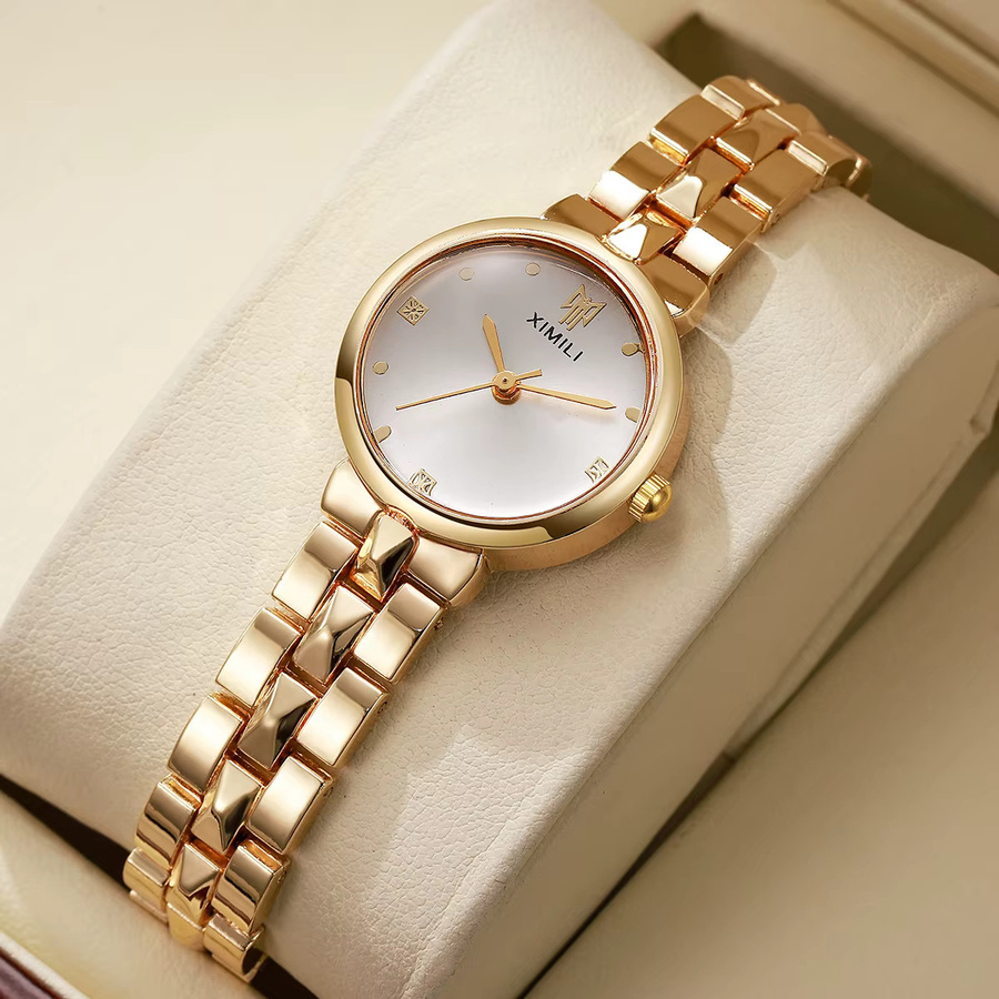 TVK Armbanduhr, Quarz, Edelstahl, Diamantbesetzt, Damen, Weiß - Bild 2