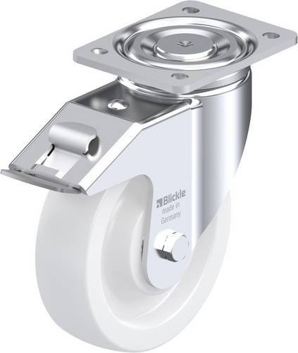 Blickle Lenkrolle LH-SPO 175K-FI mit Feststeller, silber, Rad-Durchmesser: 175 mm, Tragfähigkeit: 900 kg - Bild 1
