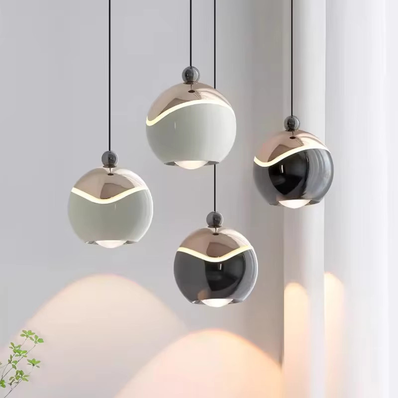 Lyfs Nordic LED Pendelleuchte in minimalistischem Design mit sphärischem Glaskörper für Schlafzimmer, Esszimmer und Home Office, warmweiß - Bild 2