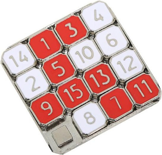 Binchi Outdoor Product Fünfzehn Nummer Puzzle Schiebespiel, Metall, ab 14 Jahren - Bild 1
