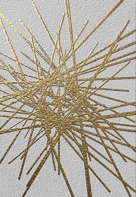 TPFLiving Poster Leinwand Abstrakte Strukturen Modell D in Gold, B: 60 cm x H: 80 cm, ohne Rahmen - Bild 1