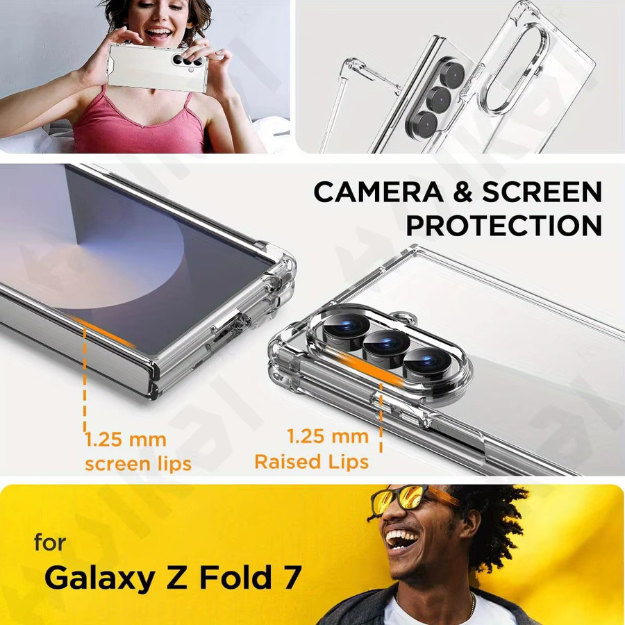 Stoßfeste MagSafe Schutzhülle für Samsung Galaxy Z Fold (kompatibel mit Fold 8, 7, 6, 5, 4, 3) aus transparentem TPU Silikon - Bild 3