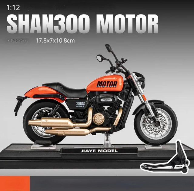 Linyi Shan 300 Motorrad, Modellauto, Metall, 1:12, Sound, Licht, ab 14 Jahren - Bild 1