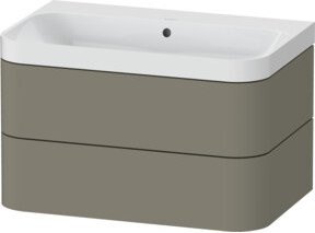 Duravit Möbelwaschtisch Happy D.2 Plus in Seidengrau matt mit 2 Schubladen, B/T: 77,5 x 49 cm - Bild 1