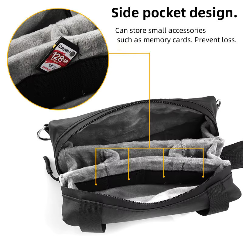 DJI Umhängetasche für OSMO Pocket 3, wasserdichte Nylon-Handtasche mit weichem Baumwollfutter in Schwarz - Bild 5
