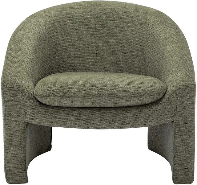 Vente-unique Sessel Ossana mit gerader Rückenlehne in Grün aus Stoff, Höhe: 83 cm - Bild 1