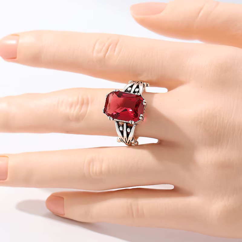 YoYo Ring, Zirkonia, Silber, Vintage, Damen - Bild 1