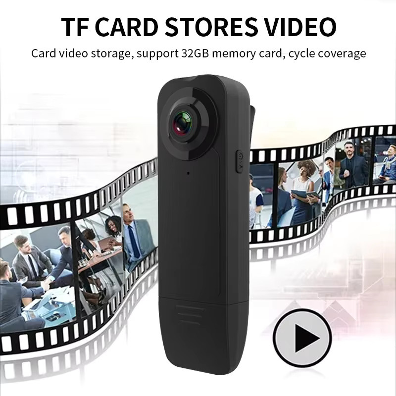 POVCAN A18 Mini-Stiftkamera 1080P HD Action Cam mit Nachtsicht in Schwarz - Bild 3