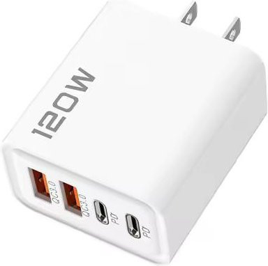 Aloisia USB C PD Schnellladegerät mit 4 Ports und Quick Charge 3.0 in Weiß - Bild 1