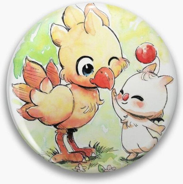 Brosche Chocobo Mog Final Fantasy, Unisex - Bild 1
