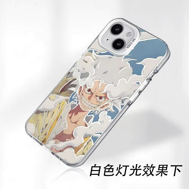 Stoßfeste ONE PIECE Ruffy Nika Gear 5 Handyhülle für iPhone 11 bis 17 Pro Max in Multicolor - Bild 2