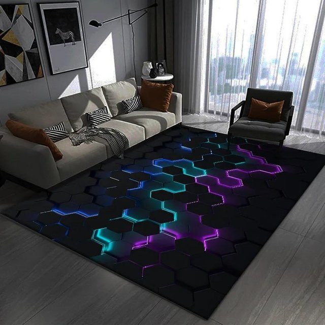Lodestar 3D-Teppich mit geometrischem Muster in Multicolour, B/T: 60 x 40 cm - Bild 1