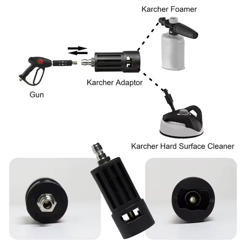 Kaikarai Schnellkupplungs-Adapter für Hochdruckreiniger kompatibel mit Karcher Power Washer Zubehör für Pistole und Schlauch - Bild 5