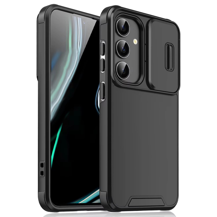 Stoßfeste Panzer-Handyhülle mit Schiebe-Kameraschutz für Samsung Galaxy S26 S25 S24 S23 S22 Ultra FE Plus in Schwarz und Lila - Bild 5