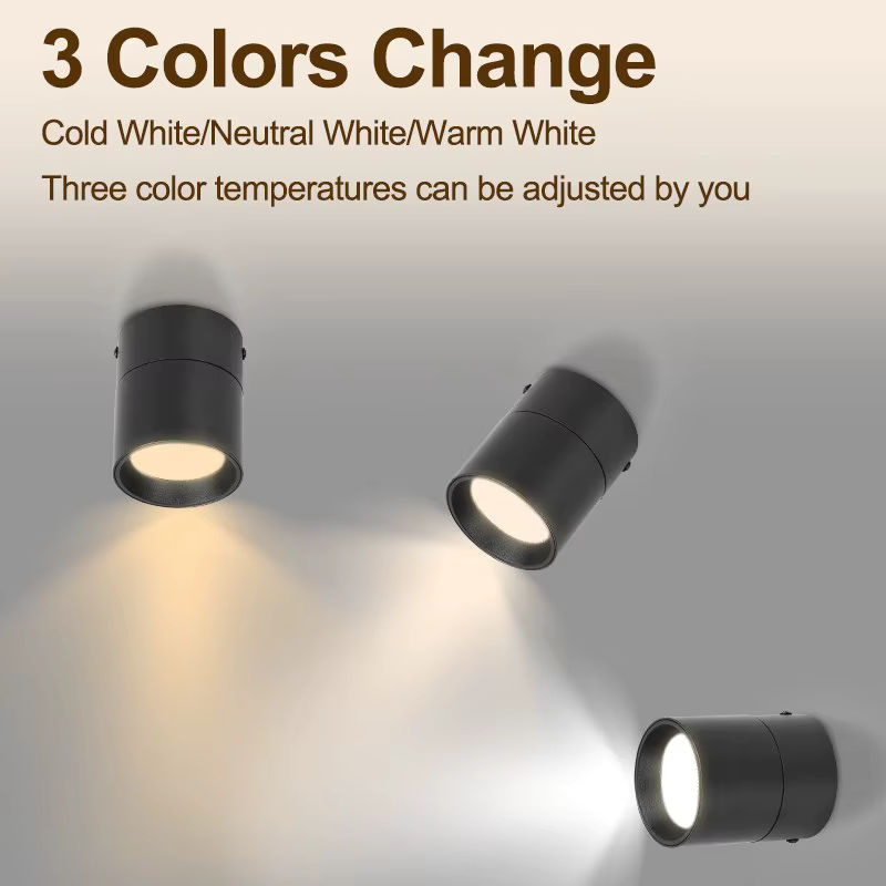 CANMEIJIA Faltbare LED-Deckenleuchte zur Aufputzmontage, verstellbares LED-Downlight für Küche und Heimdekoration, Weiß oder Schwarz - Bild 3