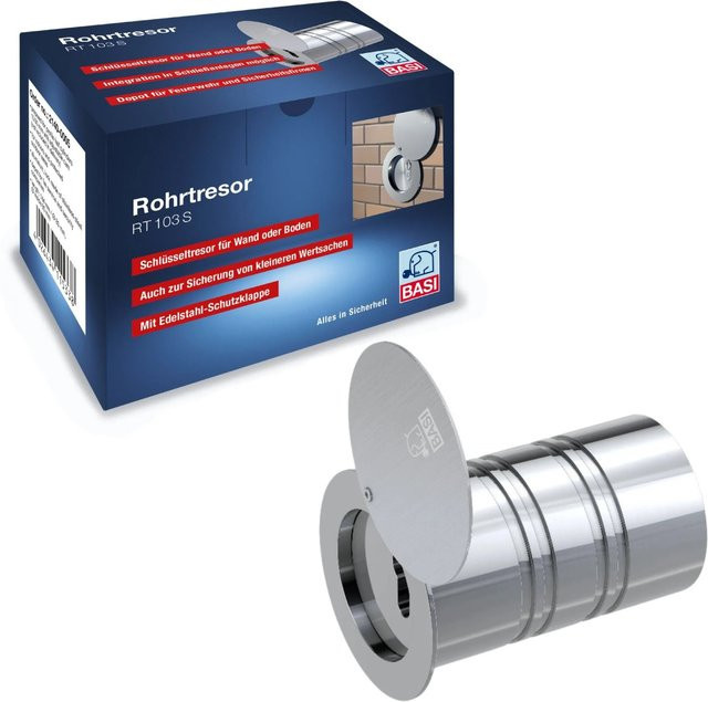 BASI Rohrtresor RT 103-S aus Aluminium in Silber, B/H/T: 80 x 80 x 140 cm - Bild 2