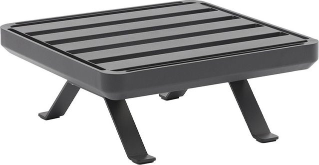 Zebra Sky Lounge Gestell für Hocker, Tisch oder Sessel aus pulverbeschichtetem Aluminium in Graphit mit Edelstahlbeinen, B/T/H: 70,0 x 70,0 x 28,5 cm - Bild 1