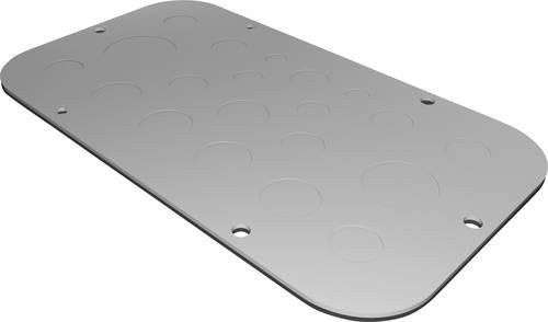 Rittal AX 2571.100 Flanschplatte aus Stahlblech in Grau, B: 25,6 cm, H: 1,49 cm - Bild 1