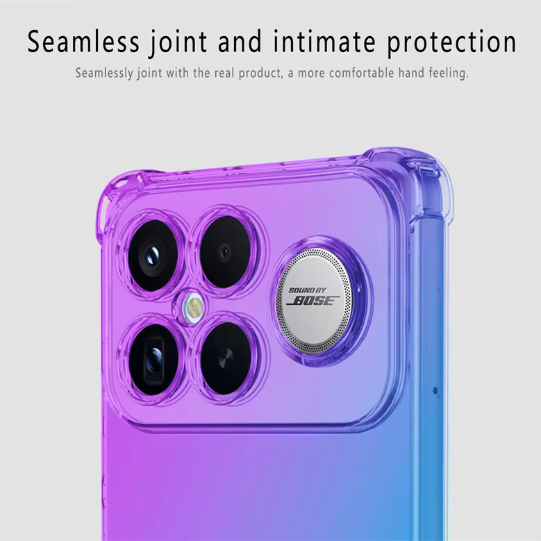 AtomBros Stoßfeste Gradient TPU Schutzhülle für Xiaomi Poco F8 Ultra und Poco F8 Pro in Transparent/Multicolor - Bild 3