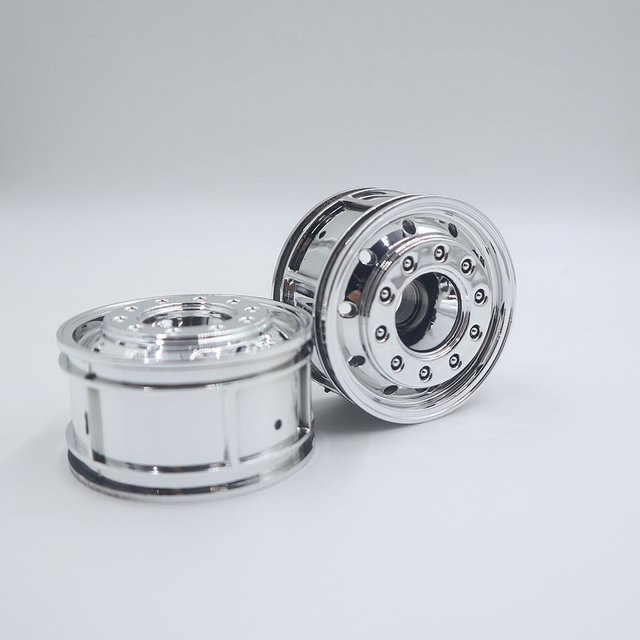 Tamiya Rundloch Vorderrad Nabe, Kunststoff, 2-teiliges Set - Bild 1