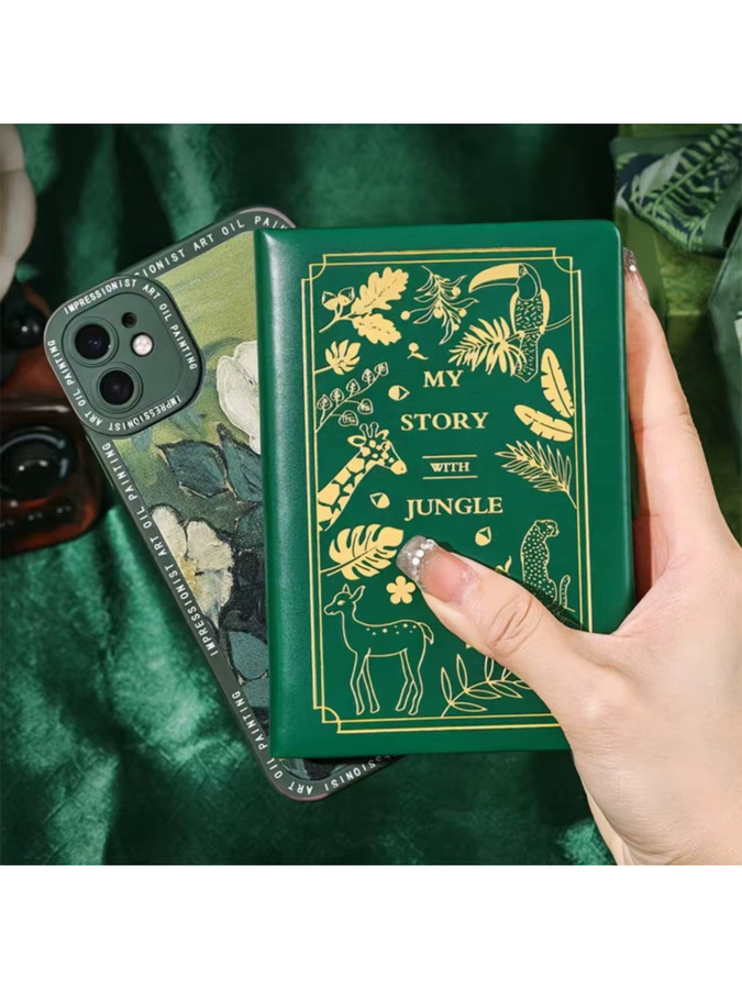 A7 Tagebuch 2026 mit Blumen-Design, Hardcover Notizbuch in Schwarz oder Grün - Bild 2