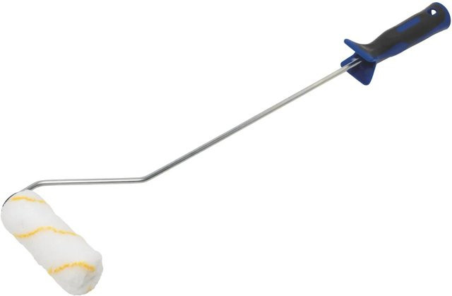LUX-TOOLS Goldfaden-Roller mit XL-Bügel und rutschfestem 2K-Softgriff in Schwarz-Blau-Weiß, Durchmesser: 12 cm - Bild 1