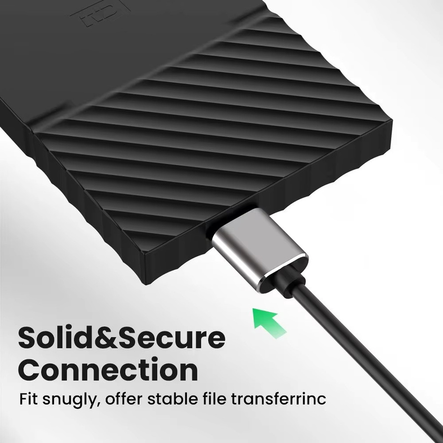 WALKESEN USB 3.0 Typ C auf Micro B Adapterkabel für externe Festplatten in Schwarz - Bild 3