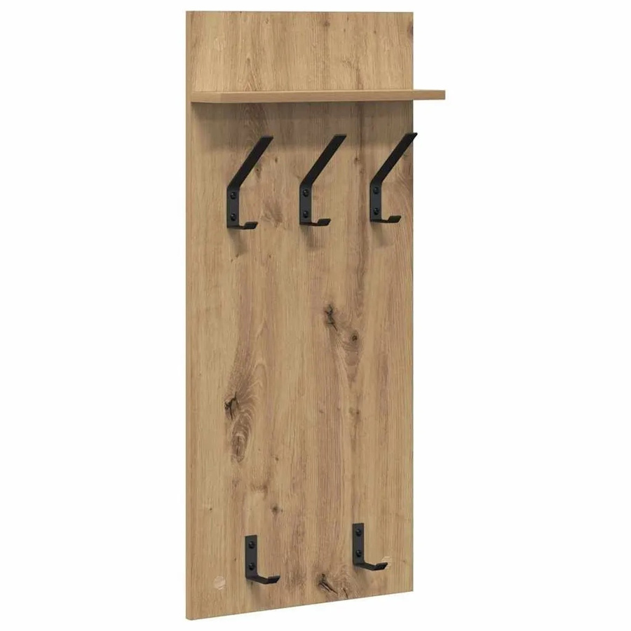vidaXL Wandmontierter Nachttisch Artisan-Eiche in Braun, B: 40 cm, T: 10 cm, H: 90 cm - Bild 2