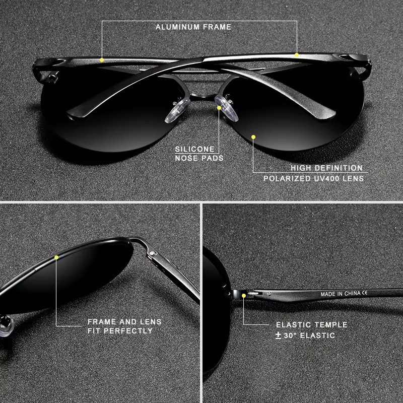 KINGSEVEN Sonnenbrille Piloten, randlos, polarisiert, Unisex - Bild 2