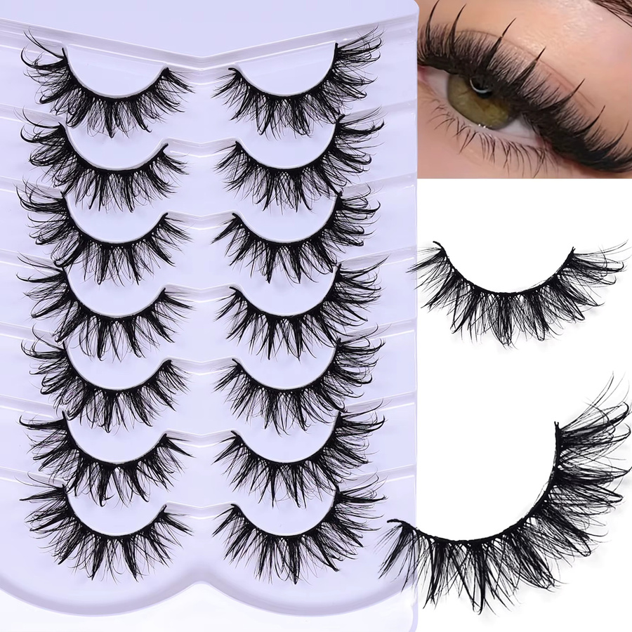 JIEFUXIN Wimpern-Set Wet-Style, 14-teilig, Glänzend, Unisex - Bild 2