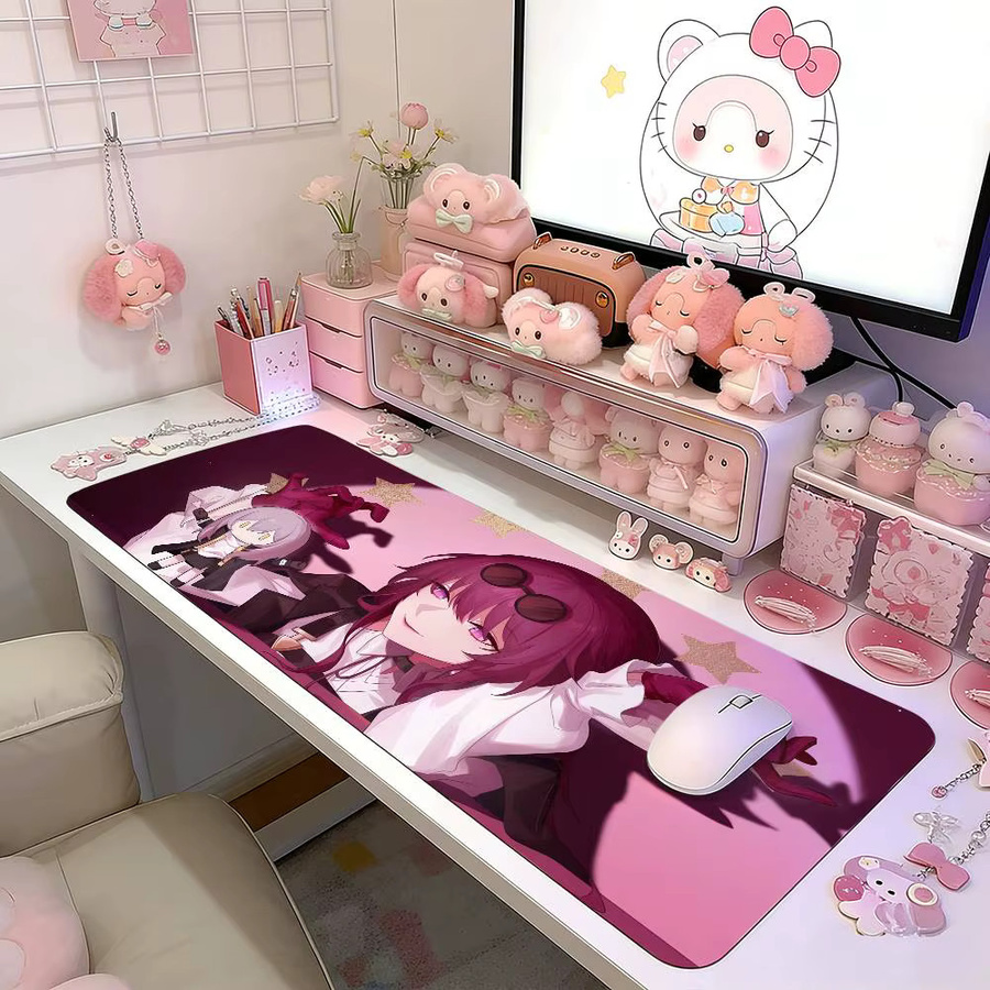 Kafka Honkai Star Rail Gaming Mauspad Sakura Anime Deskmat, Mehrfarbig - Bild 2