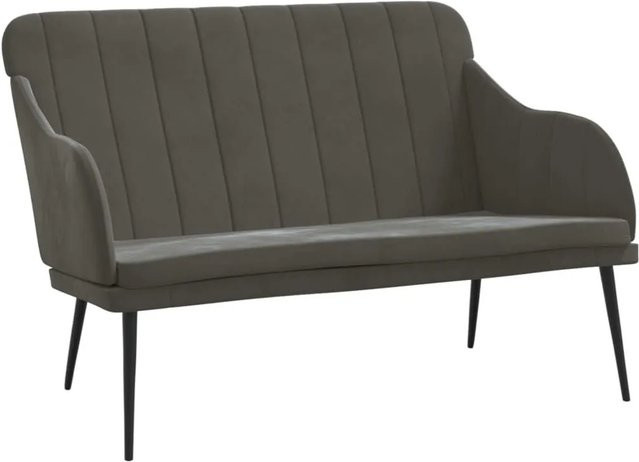 vidaXL Sitzbank aus Samt in Dunkelgrau, B/T/H: 110 x 76 x 80 cm - Bild 1