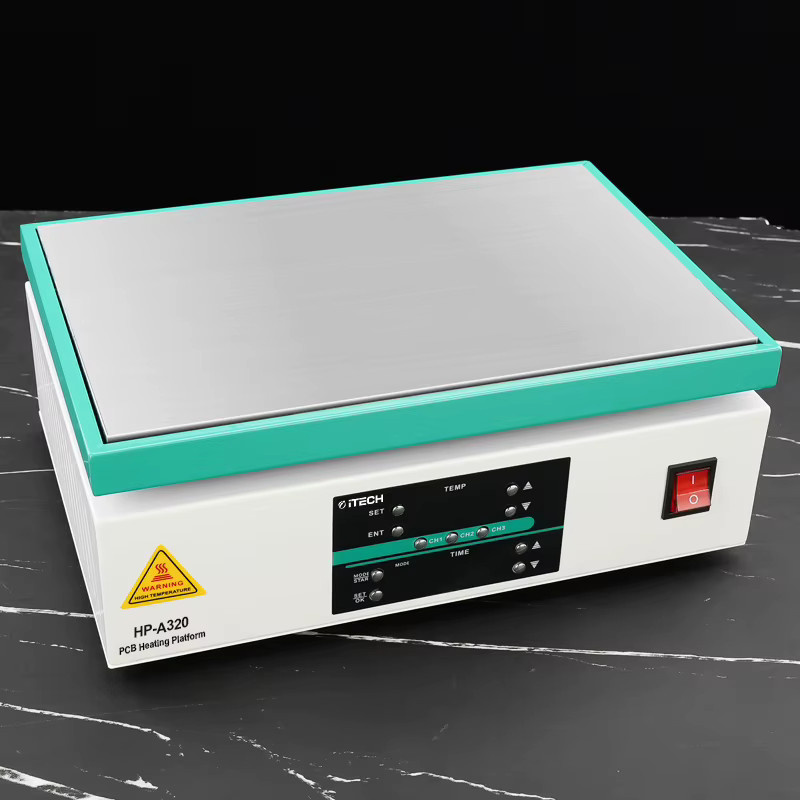 ITECH Digitale PCB-Vorheizstation in Weiß für SMT SMD BGA Rework und Reparatur mit Zeitsteuerung - Bild 3