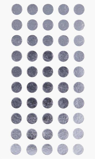 Rico Design Paper Poetry Sticker Punkte in Silber, Durchmesser: 8 mm, 4 Bogen - Bild 1