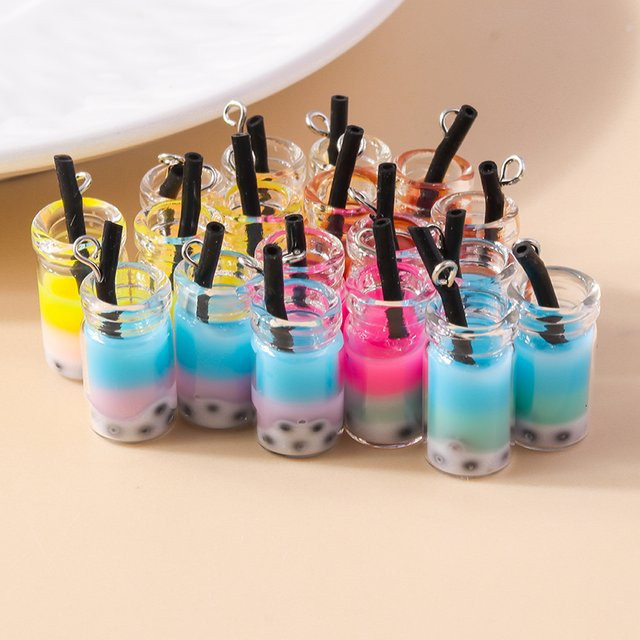 Ltumbe Charms Anhänger, Getränke Bubble Tea, Bunt, Unisex - Bild 1