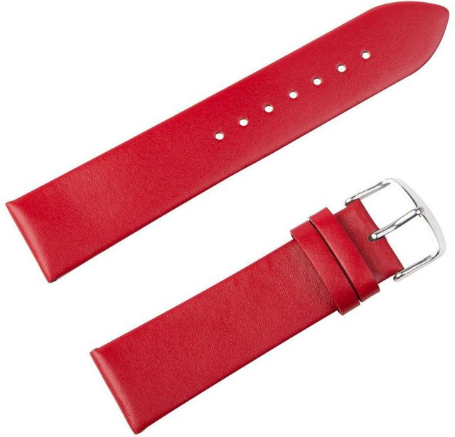 Foucsontop Uhrenarmband Leder, rot, 22 mm, Unisex - Bild 1