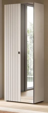 Garderobenschrank Loreno in Kaschmir mit Spiegel, modern und matt, B/H: 70 x 192 cm