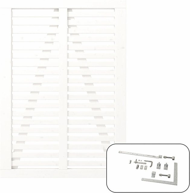 Plus Einzeltor Harmoni aus Nadelholz in Weiß, Breite: 100 cm, Höhe: 140 cm - Bild 1
